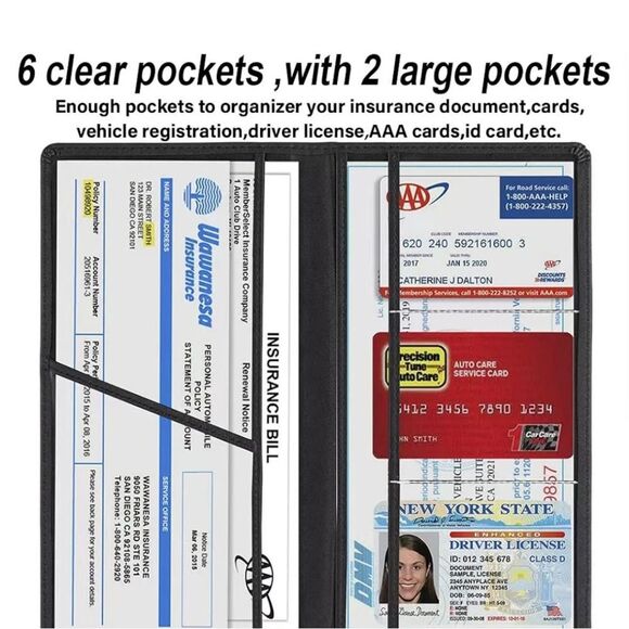 Toursuit Rhinestone Document Organizer- Black - Picture 3 of 9